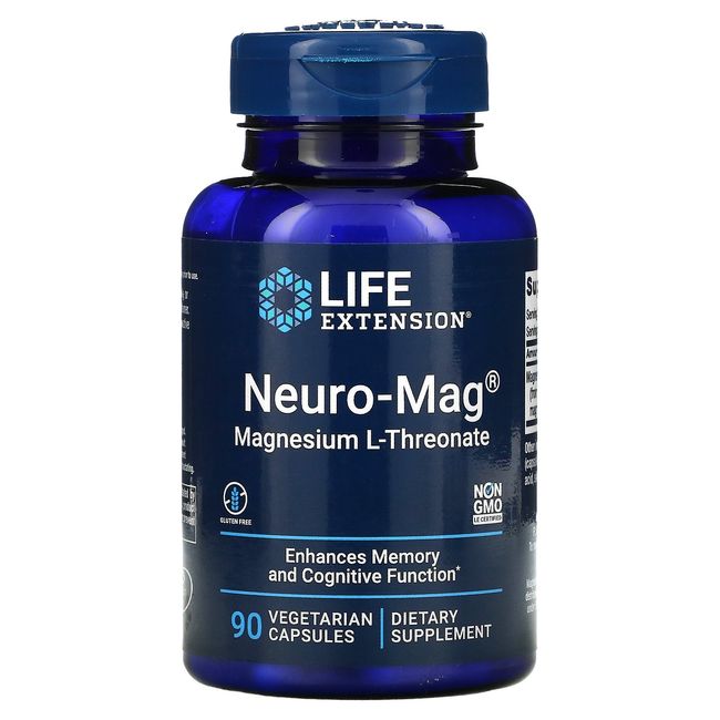 Life Extension Neuro-Mag Magnesium L-Threonate 90 Vegetarian Capsules 151518