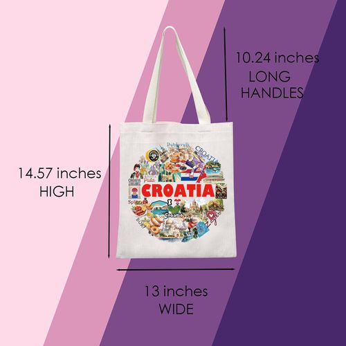 Croazia Tote Bag Croazia Regalo Trasferirsi in Croazia Regalo Croazia Souvenir Regalo Croazia Regalo di viaggio per turisti, Borsa Croazia