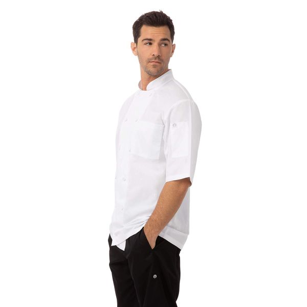 Chef Works Men's Montreal Cool Vent Chef Coat, White, Large