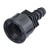 sourcing map ABS Hose Barb Fitting Coupler, 12mm Barb x G3/4 Female Thread Pipe Adapter, Black