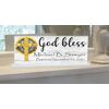 Personalized Baptism Gift God Bless With Name and Christening Date
