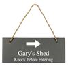 Personalised Right Arrow Hanging Natural Slate Plaque/Sign - 25x10cm