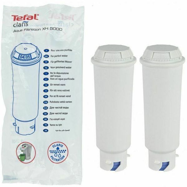GENUINE TEFAL XH5001 XH5000 QUICK CUP CLARIS WATER DISPENSER FILTER CARTRIDGE x2