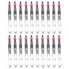 Lurrose 24pcs Flat Tip Tweezers Silver Stainless Steel Eyebrow Tweezer Hair Plucker for Hair and Eyebrows