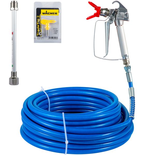 Airless Paint Spray Hose Kit 50ft 1/4" Swivel Joint 3600psi with 517 Tip US Ship