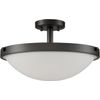 Modern Farmhouse Black Semi Flush Mount Ceiling Light Fixture Hallway 3-Light