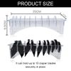 Rectangular Plastic Blade Organizer,10Grid Base for Hair Clipper Limit Comb,Guide Comb Storage Case,Hair Clipper Guide Comb Container,Clipper Comb Holder Storage Case Rack,Guide Comb Storage Organizer