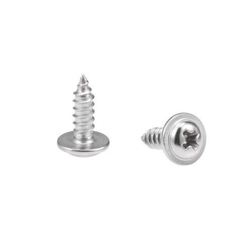 uxcell 0.1 x 0.3 inch (2.6 x 8 mm) Self Tapping Screw Pan Head 304 Stainless Steel Material 50 Pieces