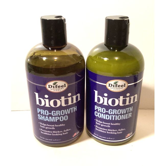 Difeel Biotin Pro-Growth Shampoo & Conditioner Duo -12 oz-FAST SHIPPING