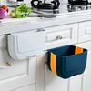 Hanging Folding Mini Trash Can for Kitchen Cabinet Door, Small Collapsible Ga...
