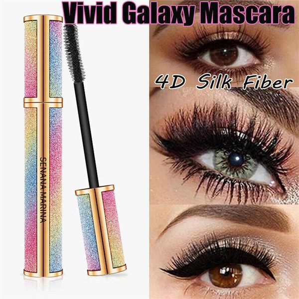 2 Pack 4D Mascara Silk Fiber waterproof Vivid Galaxy Lashes Thick Long eyelashes