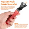 sourcing map 2pcs Angle Grinder Wrench 0.4"-1.6"(10-40mm) Range Universal Adjustable Lock Nut Pin Replacement Wrenches Spanner for Angle Grinder Machine Table Grinder Marble Machine, Green