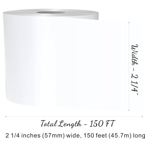 KOl.KIM Adding Machine Paper Rolls 2 1/4 inch for Sharp EL-1197PIII EL-1801V Calculator Paper Rolls 2 1/4 for Canon P23-DHV MP11DX-2 Calculator Tape Rolls (Calculator Tape, 2 1/4" x 150')