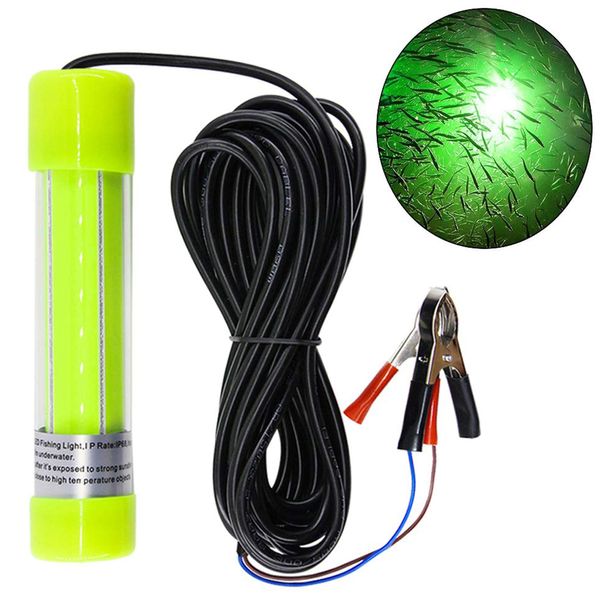 AGOOL Underwater Fishing Light, 20 W, LED Fishing Light, High Brightness, Night Fishing, Boat Fishing, Embankment, Fishing Port, Squid, Ajing, Tyrava, 12 V, 24 V, Waterproof Level, IP68, Green