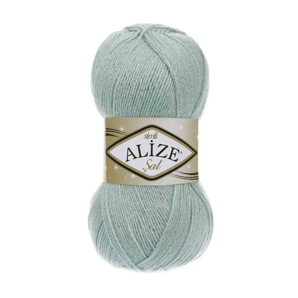 4 Ply Knitting/Crochet Yarn with Metallic/Glitter/Lurex 100g Alize Sal Shade 114