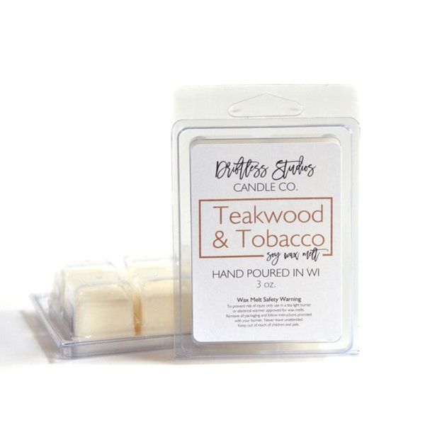 Teakwood & Tobacco Soy Wax Melts - 3oz.