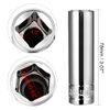 sourcing map 1/2 Inch Drive 16mm 6-Point Deep Socket, Metric, Cr-V, 78mm Length