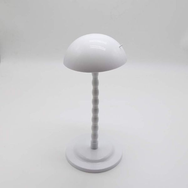 BTWTRY Wig Hair Stand Head Mushroom Top New Plastic Folding Stable Durable Hat Cap Display Holder Stand Tool Wig Stand (White 1pc)