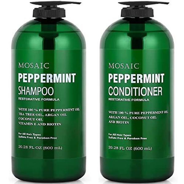 Peppermint Oil Shampoo and Conditioner Set for Hair Growth, For Thinning Hair...