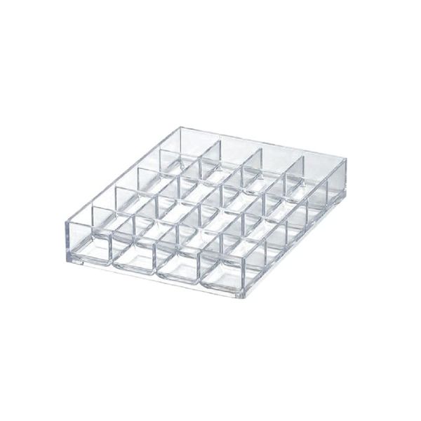 LIKE-IT LM-T10 Small Storage A6 20 Division Combination System Tray, Clear, Approx. Width 4.5 x Depth 6.1 x Height 1.2 inches (11.5 x 15.4 x 3 cm)