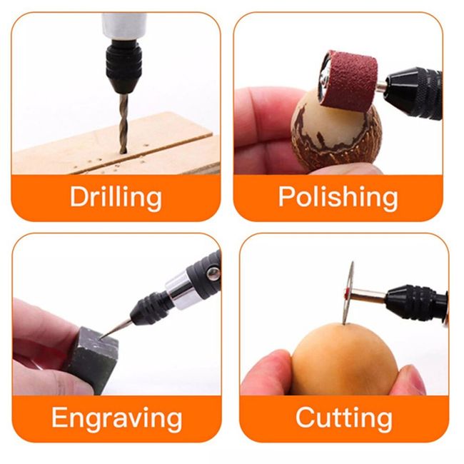 Polishing DREMEL Mini Grinder DIY Electric Hand Drill Grinding Machine with  Accessories Variable Speed Engrave-Grinder