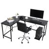 Desk Corner Computer L-Shaped Gaming Laptop Table Workstation Office Black 66"