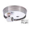 B&P Lamp® 6 Inch Fitter Wired Flush Mount Ceiling Fixture (Grey)