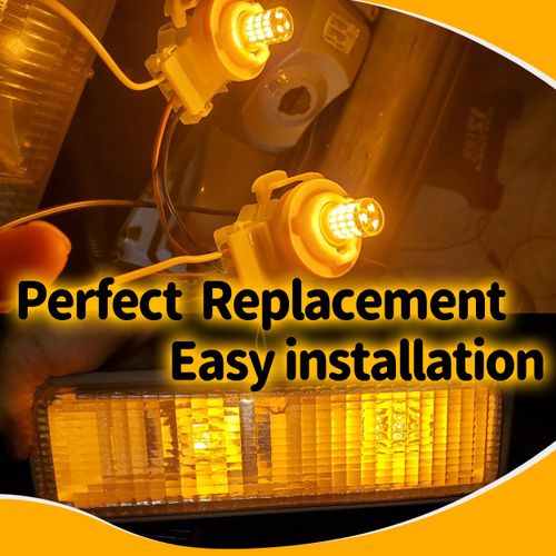 Ziomitus 12 Volt Brake Lights 1157 2057 2357 7528 BAY15D Amber LED Bulbs Replacement for RV Car Camper Trailer Tail Brake Stop Turn Signal Lights, Amber Yellow,DC12-24V,4Pack
