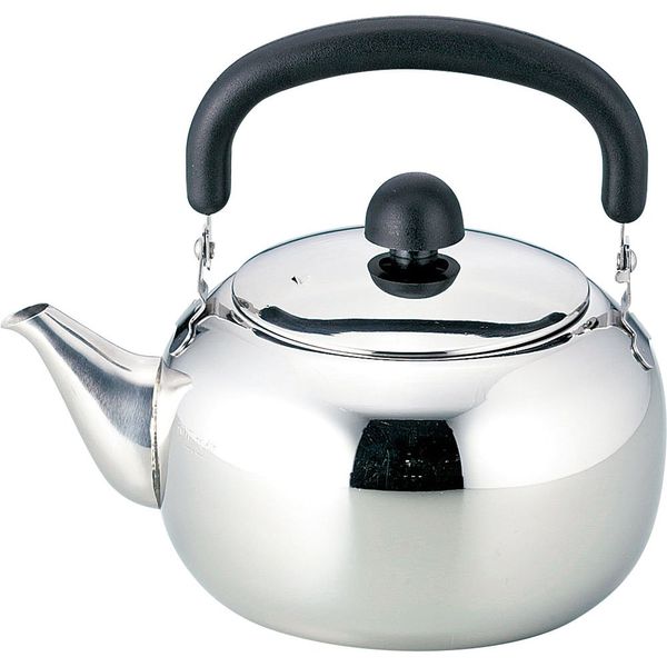 Wahei Freiz SR-97 Round Teapot with Handle, Stainless Steel, Sensha