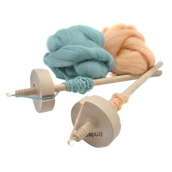 lzndeal Drop Spindle Yarn Spinner for Crocheting Top Whorl Spinning Wheel Yarn Spindle for Yarn Making Hand Carved Wooden Spindles Tool Gift for Beginners