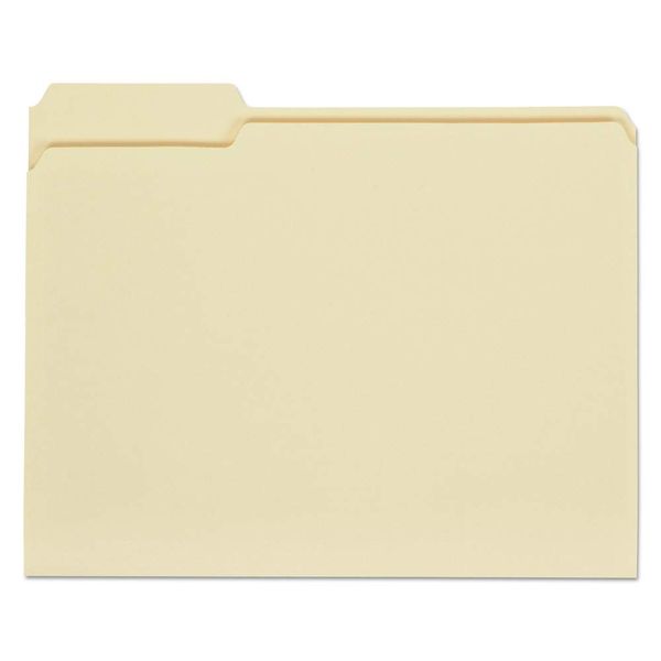 Universal UNV12121 1/3-Cut Left Top Tab File Folders - Letter Size, Manila (100/Box)