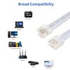 RIIEYOCA Short Cat5e Ethernet Patch Cable 30 CM,Flat RJ45 Computer LAN Network Cord for Router, Modem,Switch, Server(8 Pack, Grey)