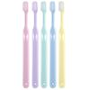 L APIS: Dental Toothbrush, Compact Head, Made in Japan, Long Handle, Flat Pen Grip, Regular 5 Pastel Assortment LA-211