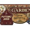 Garden Signs Wallpaper Border (Burgundy)