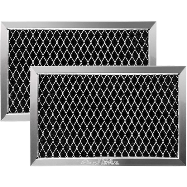 2 Pack JX81J WB02X11124 Microwave Carbon Filter Recyclable,Compatible with GE Hotpoint Microwave Oven by AMI PARTS