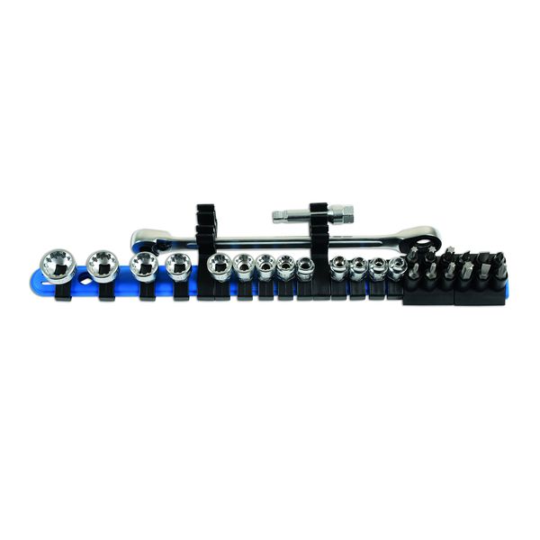 Laser 6887 Low Profile Alldrive Socket & Bit Set 1/4"D 27pc