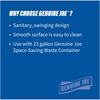 Genuine Joe Space-Saving Slim Container Swing Lid, Gray, 1 Count