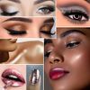 DE'LANCI Sexy Bronze Eye Shadow Glitter Liquid,Länger anhaltender Glitter-Lidschatten, der nicht abfällt, wasserdicht und schweißfest, flüssiger Lidschatten, flüssiger Lidschatten für reife Haut