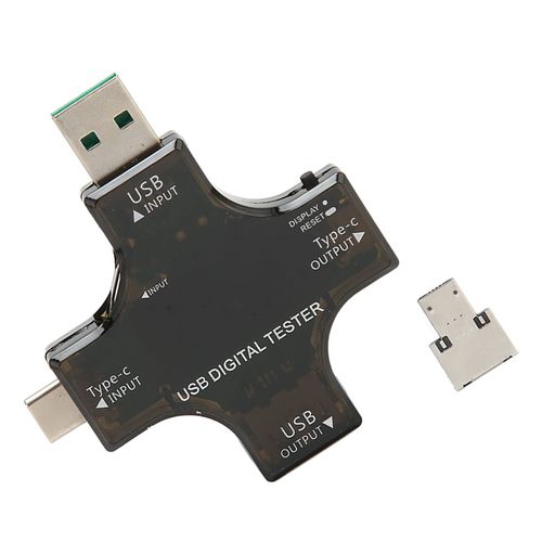 2 in 1 Type C USB Tester, Color Screen LCD Digital Multimeter, USB C Voltage Current Voltmeter, Amp Volt Ammeter Detector, USB Cable Charger Indicator, DC3.6 to 30V 0 to 5.1A