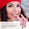 Prreal Lip Gloss, Shimmer Lip Oil, Moisturizing Lip Plumper, Non-Sticky Cup Liquid Lipstick, Glitter Lip Stain Lip Tint for Lip Makeup 0.35oz/PCS #07