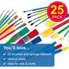 Baker Ross Tools & Sponge Foam Dabber Paint Brush for Crafts, Assorted Shapes & Sizes, EK554