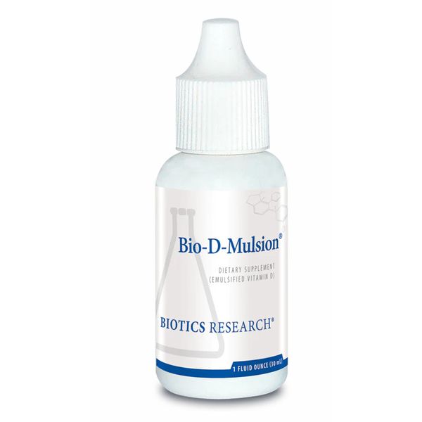 Biotics Research Bio-D-Mulsion Emulsified Vitamin D3 Liquid Liposomal 1 Oz 1/25