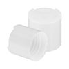 uxcell 48Pcs White PP Plastic Disc Top Caps, Reusable Press Cap for Empty Bottle Lotion Shampoo Container