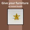 Star Metal Knob, Knob Home Decor Drawer Pull (Gold)
