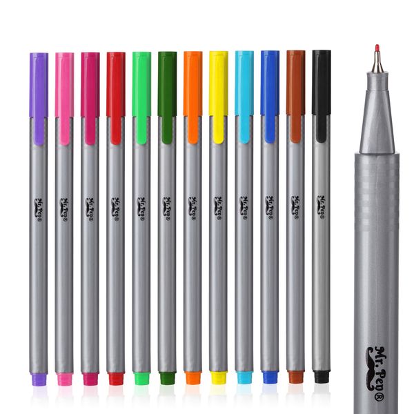 Mr. Pen- Fineliner Pens, 12 Pack, Pens Fine Point, Colored Pens, Bible Journaling Pens, Journals Supplies, School Supplies, Pen Set, Art Pens, Writing Pens, Fine Tip Markers