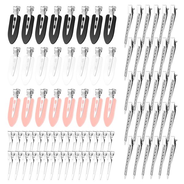 84 Stück Nahtlose Haarspange Curl Clips Nahtlose Haar Pin Curl Clips Kein Verbiegen Haar Spangen für Haarstyling Make Up Damen und Mädchen DIY Frisur