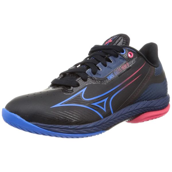 Mizuno Wave Drive NEO 3 Table Tennis Shoes, Cushioning, Lightweight, Fit, Grip, black/blue/red