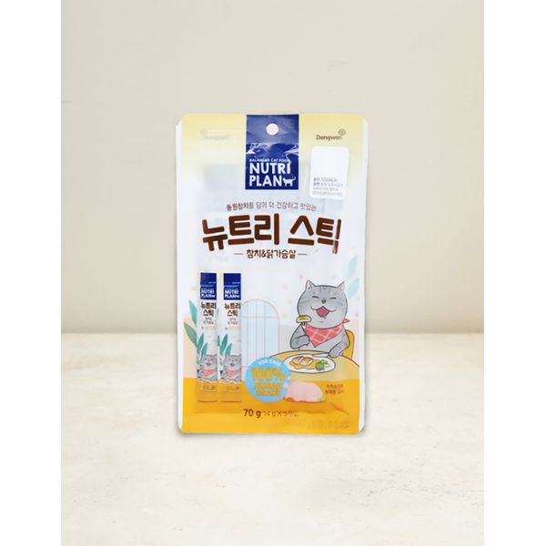 [Pet] Dongwon Nutriplan Nutristic Tuna &amp; Chicken Breast 14g 5ea