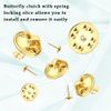 Gold Butterfly Pins, Locking Backs, 50Pcs