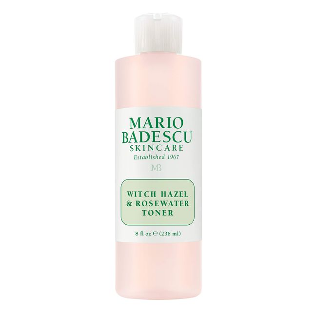 Mario Badescu Witch Hazel & Rosewater Toner for All Skin Types |Alcohol Free Facial Toner that Clarifies and Rejuvenates |Formulated with Witch Hazel & Rose Extract| 8 FL OZ